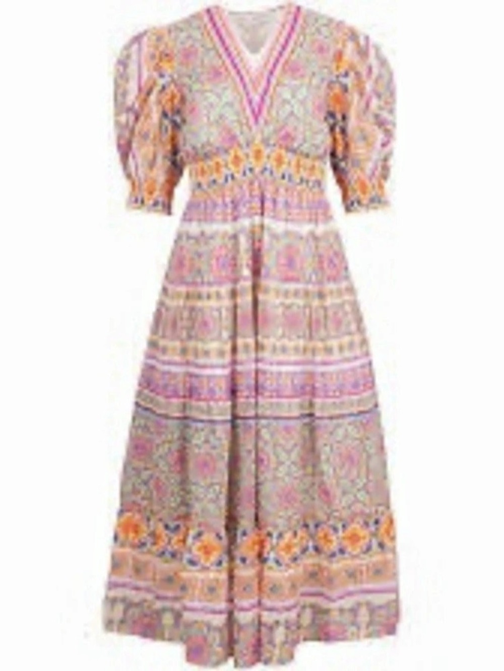 HALE BOB JESSAMY PINK PATTERNED MIDI DRESS
